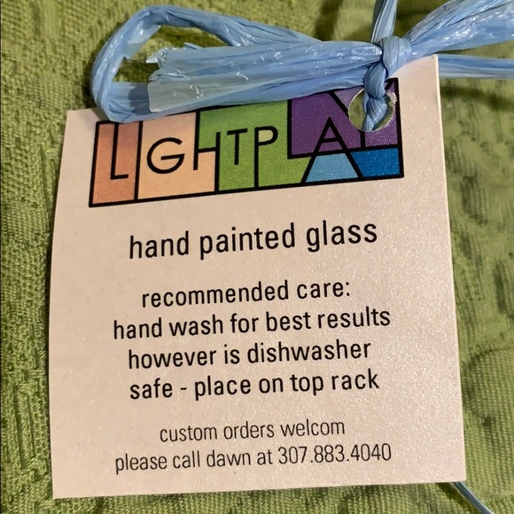 NWT Hand Painted Glass Christmas Ornament Vase - Picture 2 of 5